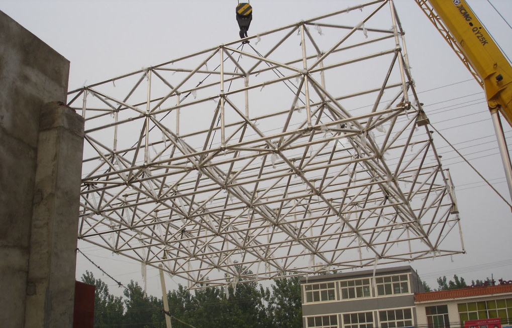 辉县不锈钢门头网架安装